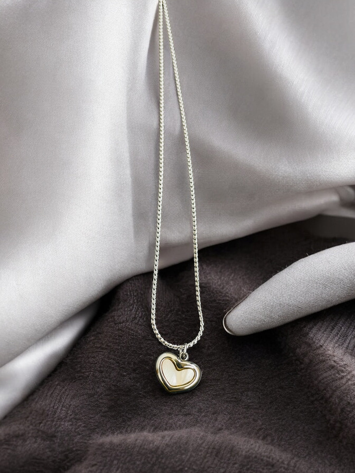WES004_KJ silver heart chain