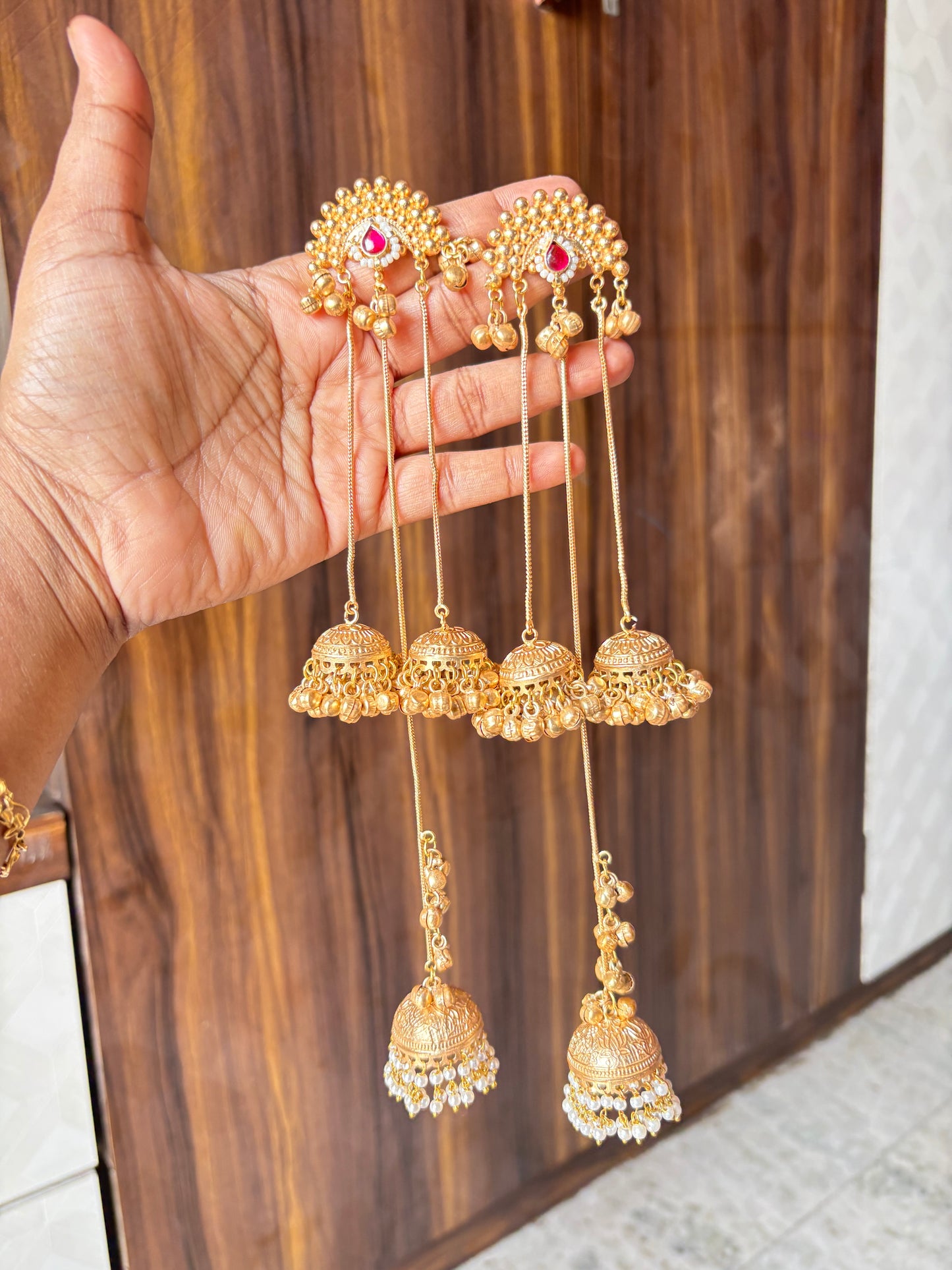 Long Red Earring