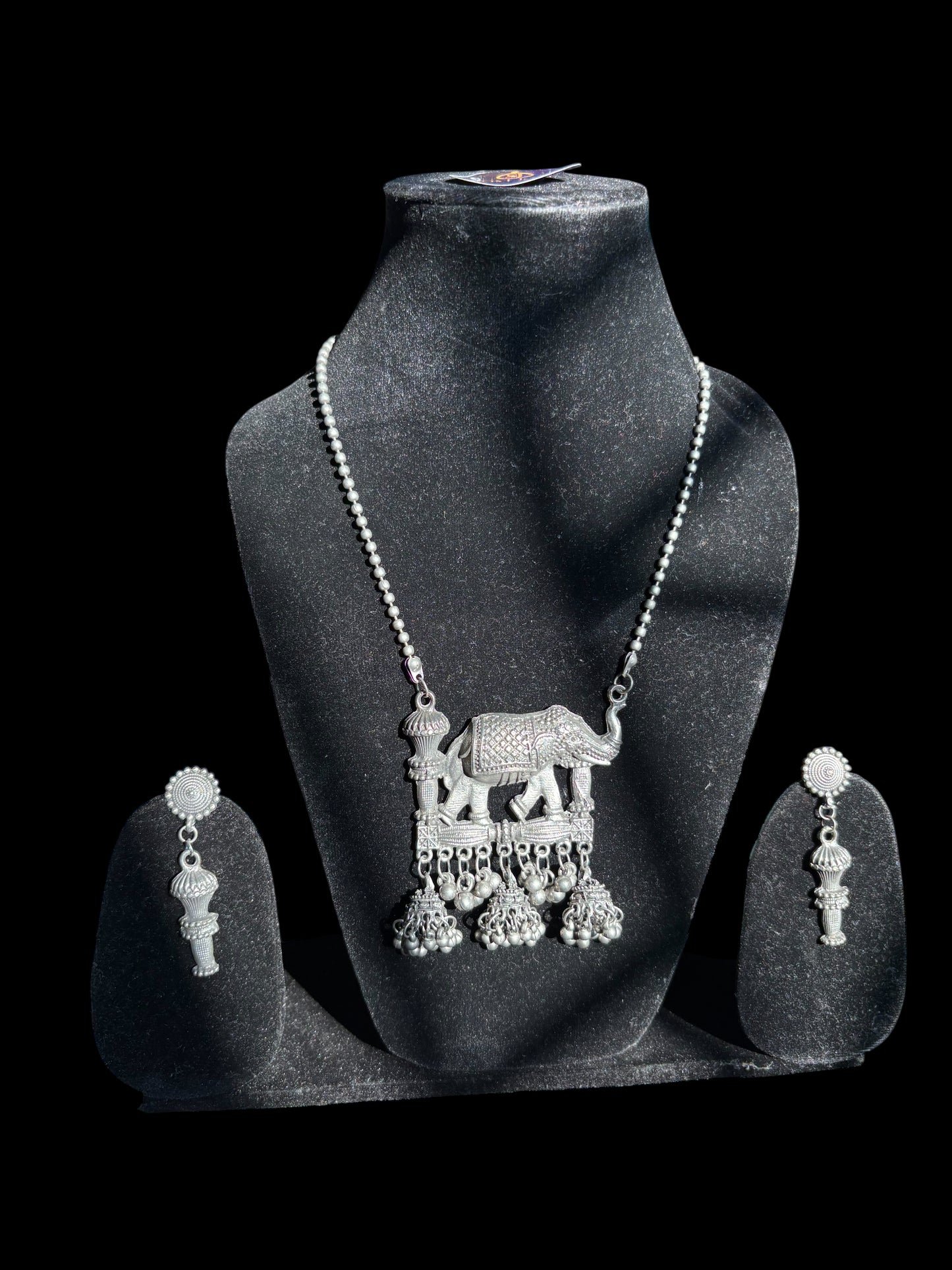 Gajraj Heritage Silver Necklace Set