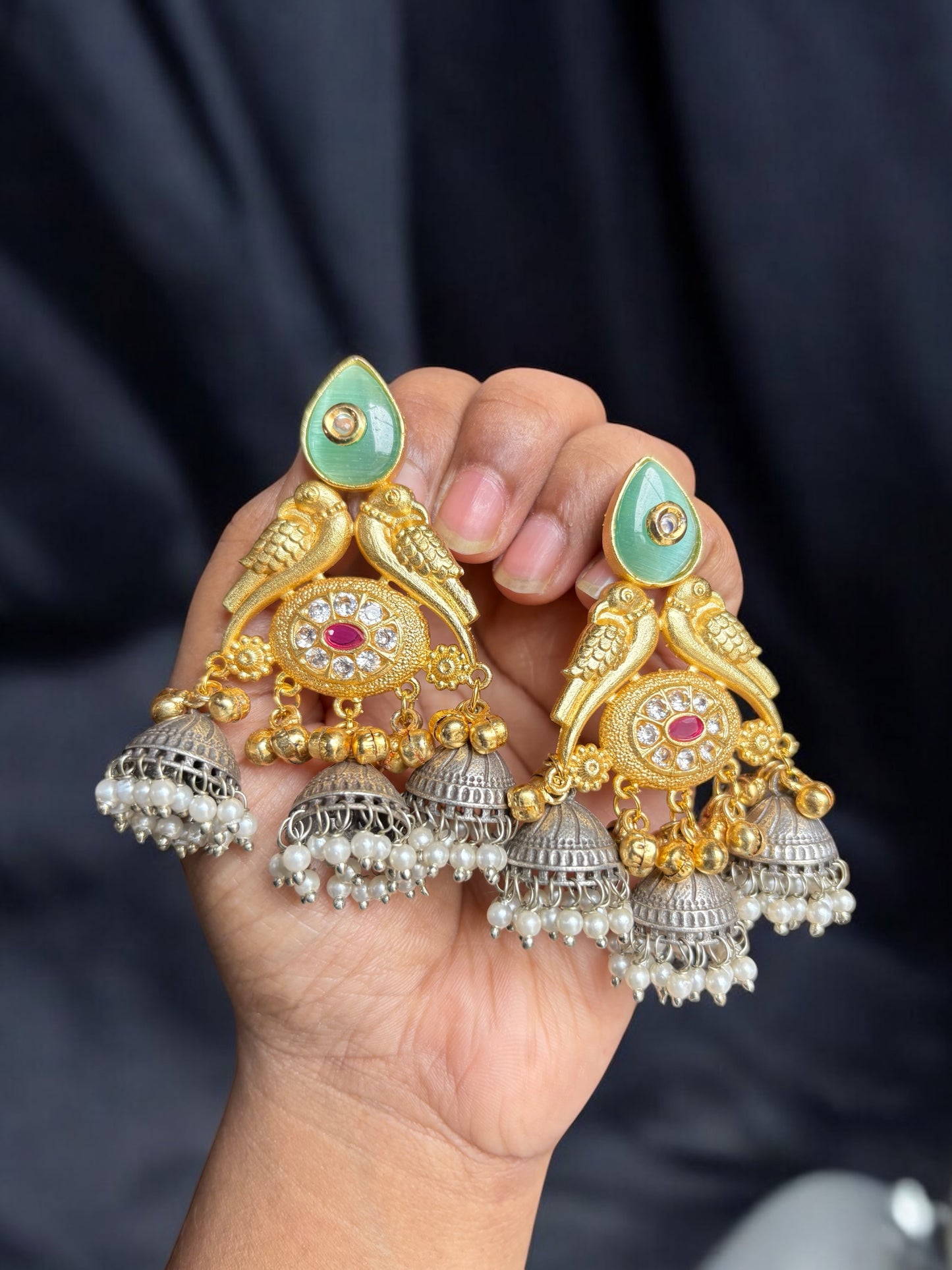 Jagruti Brass Dual Tone Earrings