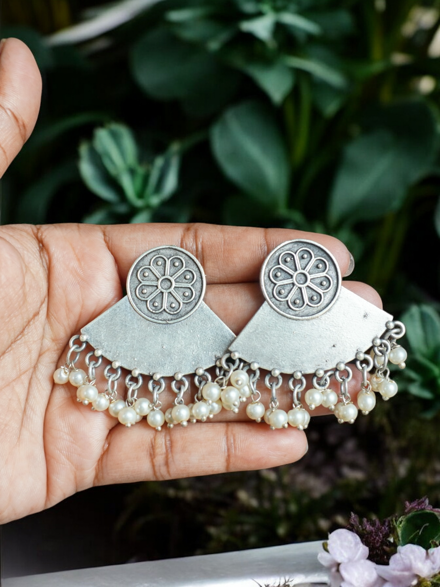 Maria Silver Replica Earring