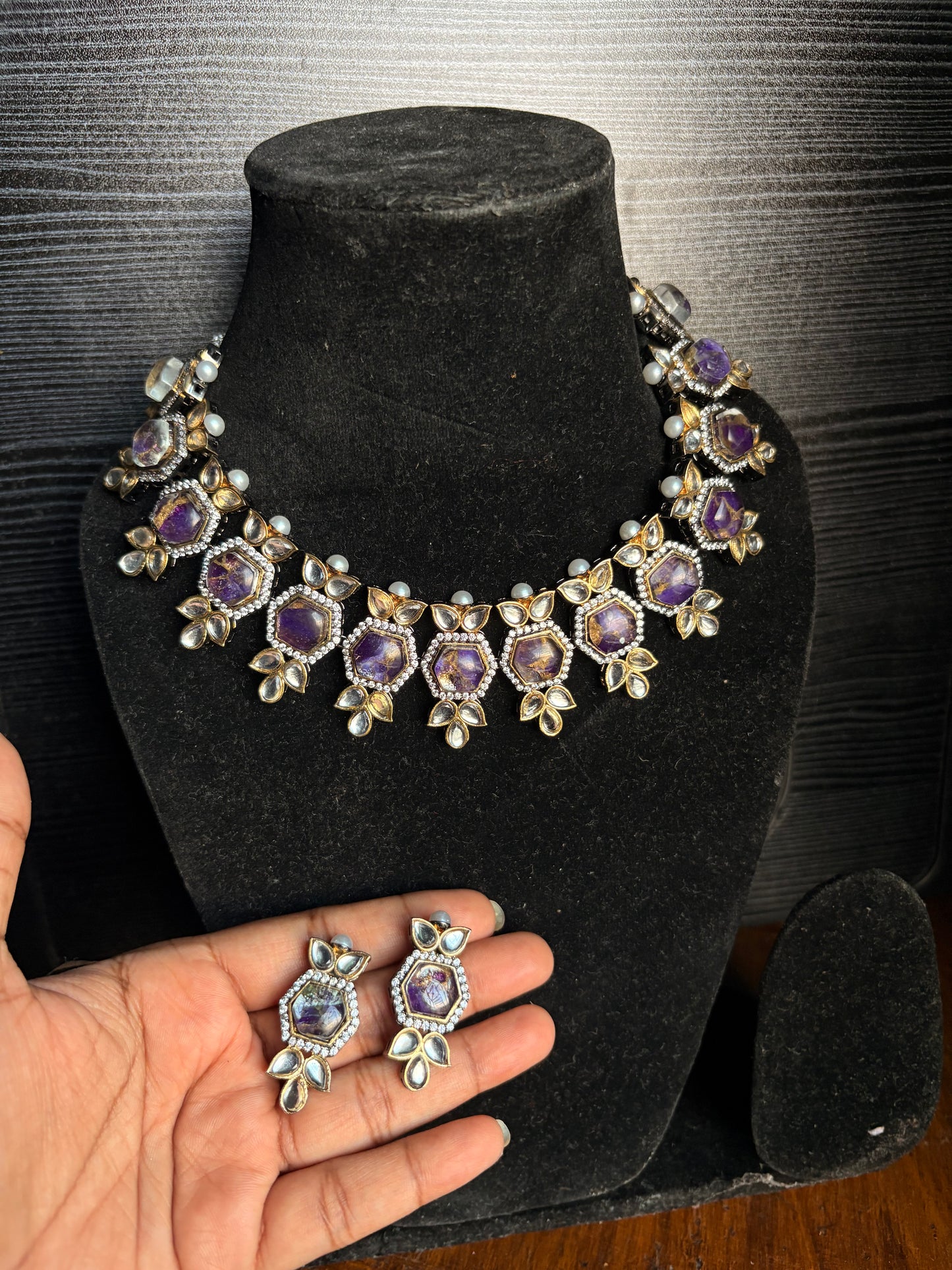 Debolina Firestone Necklace Set