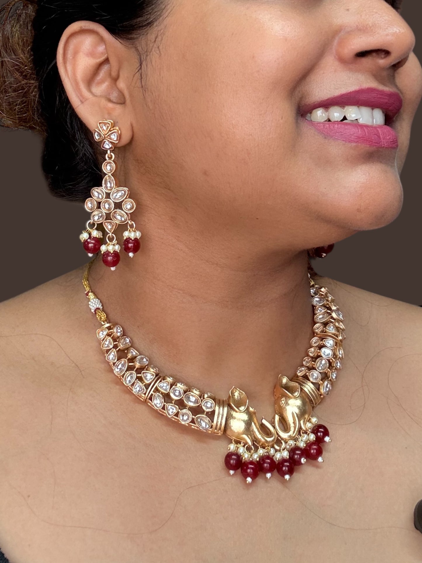 Hathi Motive Necklace Set