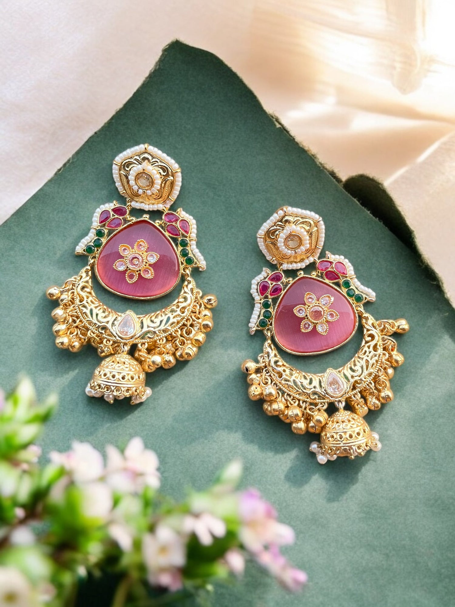 Golden Brass Earrings