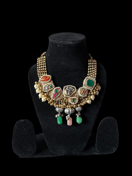 Aadhira Luxe Fusion Statement Necklace