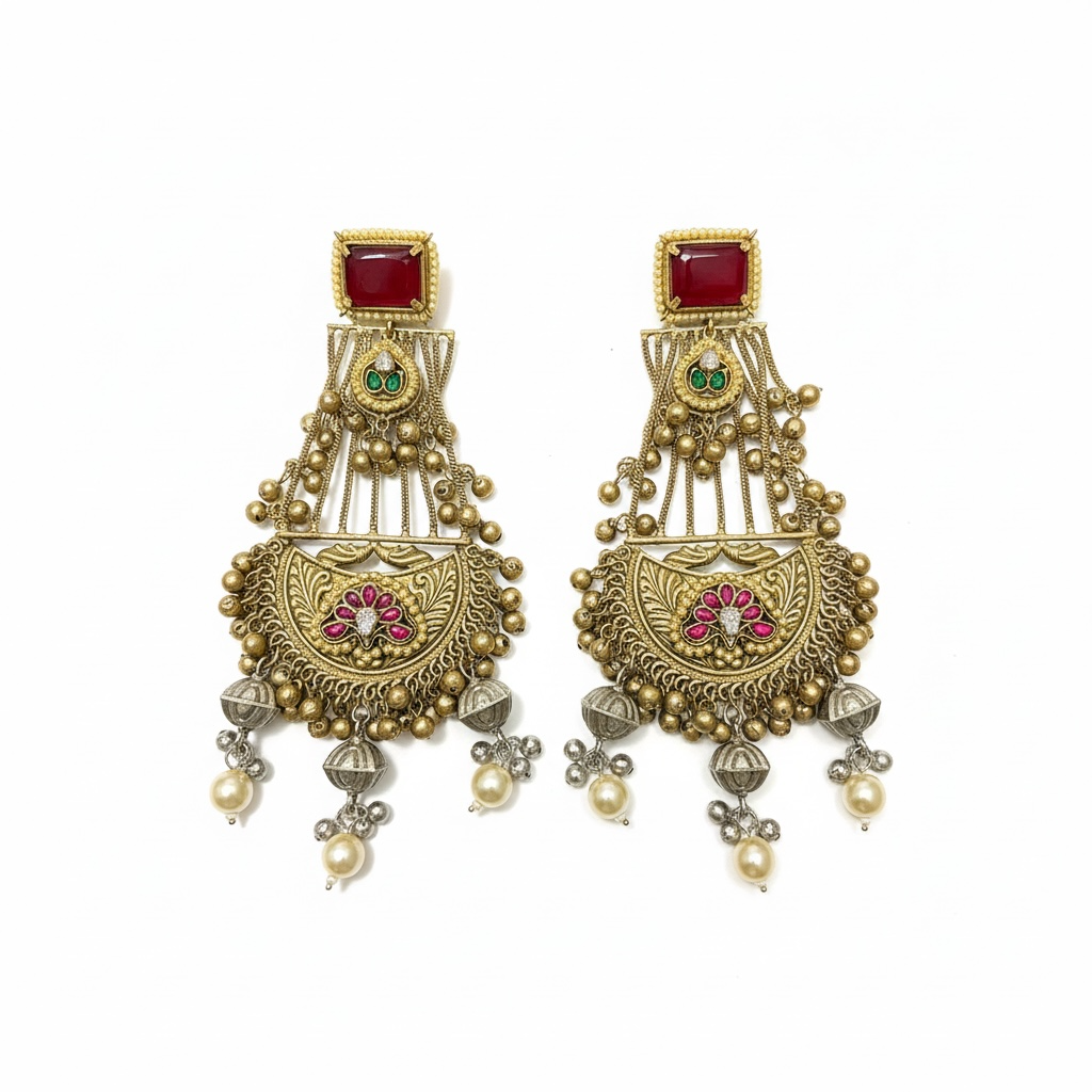 Mehreen Heritage Chandbali Earrings