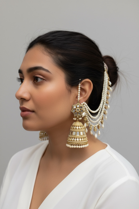 Sadhna Kundan Bali Set with Mangtikka