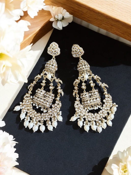 Ojasvi Long kundan Earring