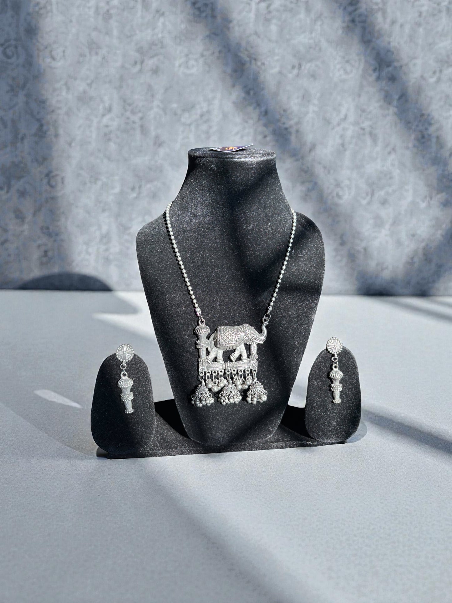 Gajraj Heritage Silver Necklace Set