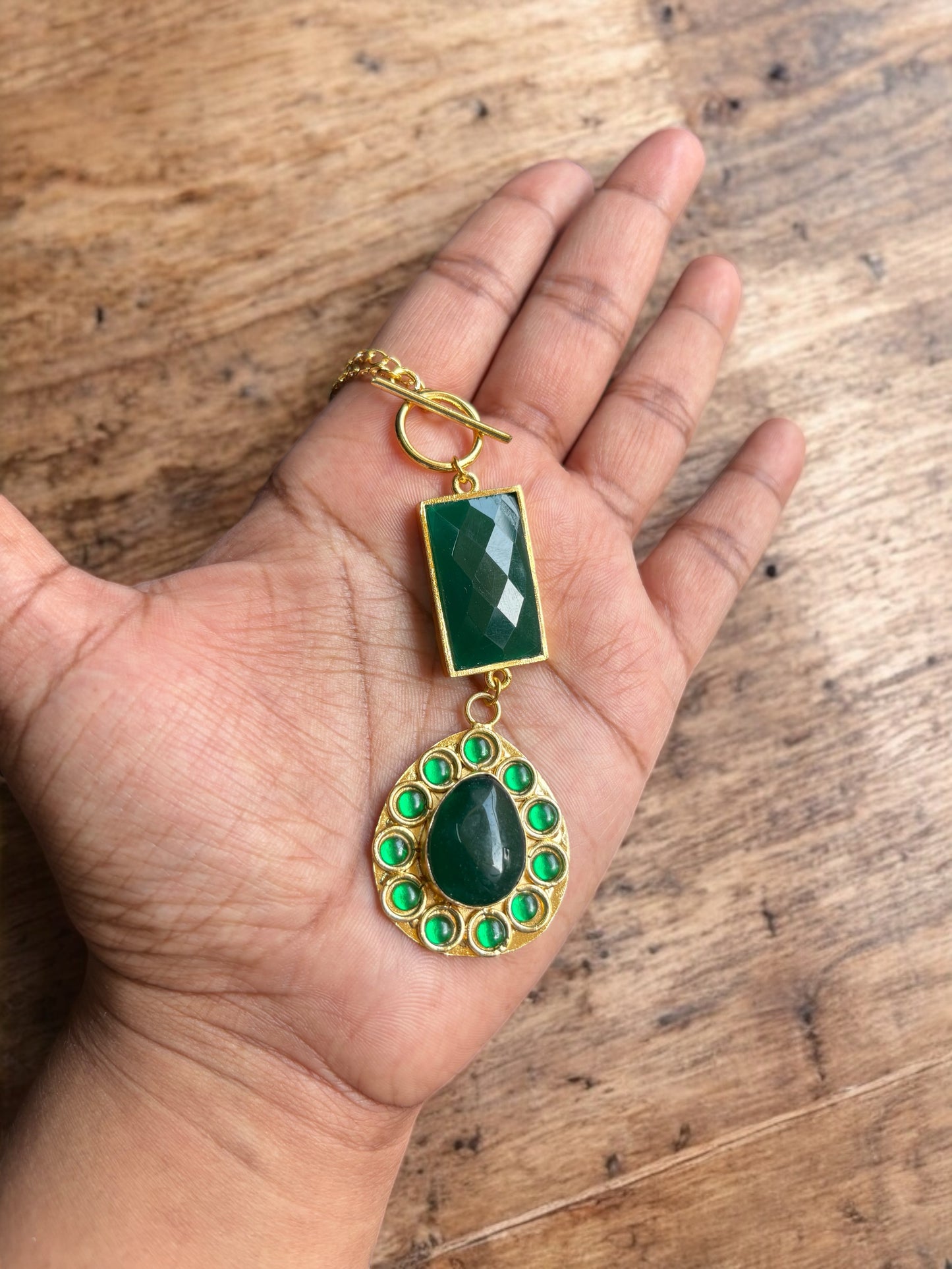 Natasha Brass Necklace Set