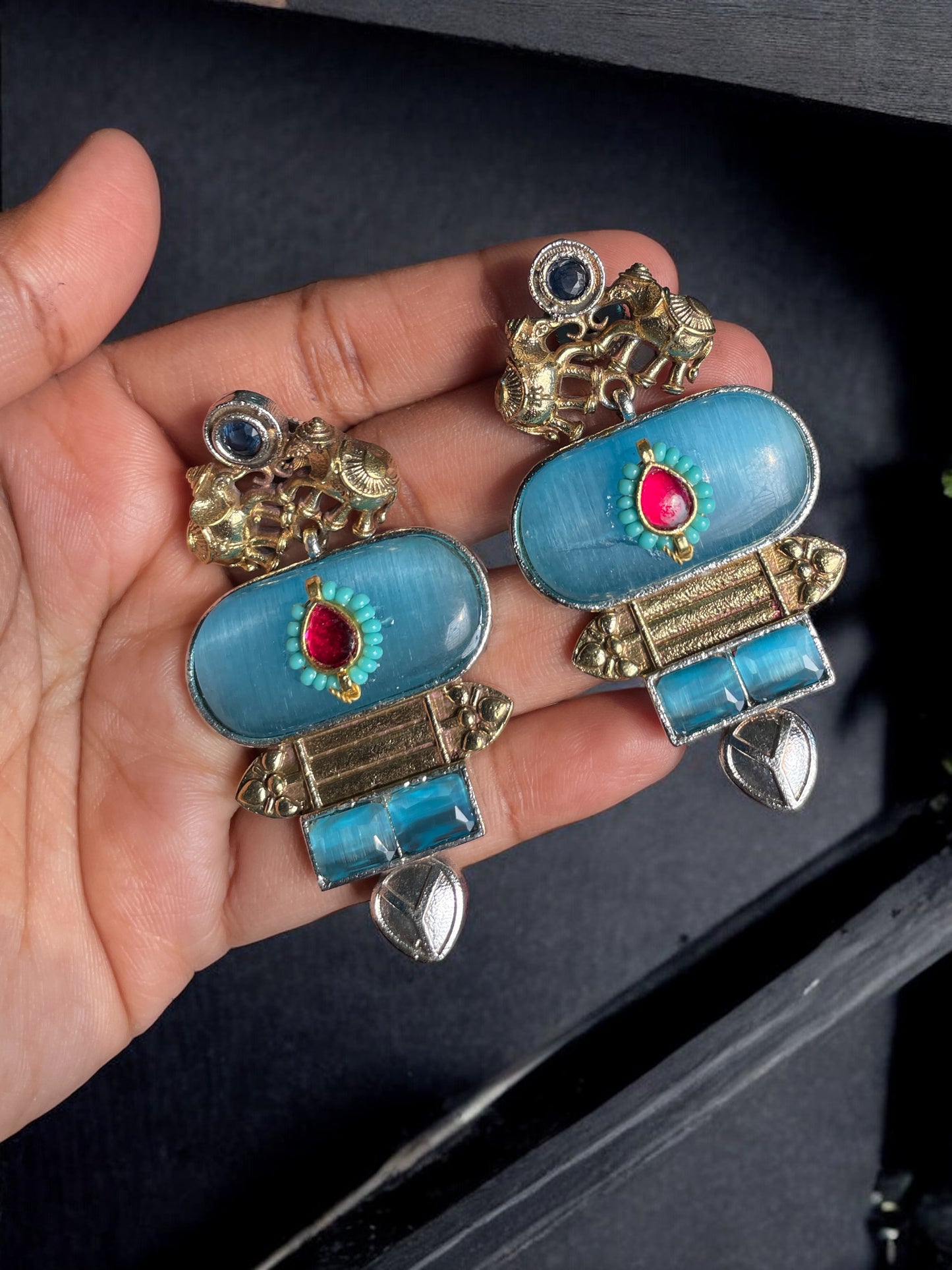 Gunjana Monalisa Pachi Kundan Necklace Set