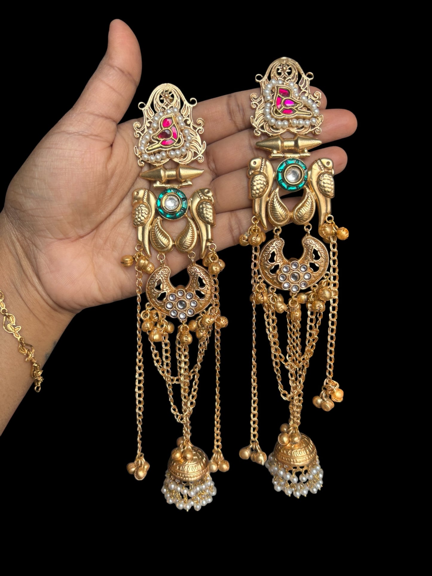 Mayura Rani Layered Jhumka Earrings