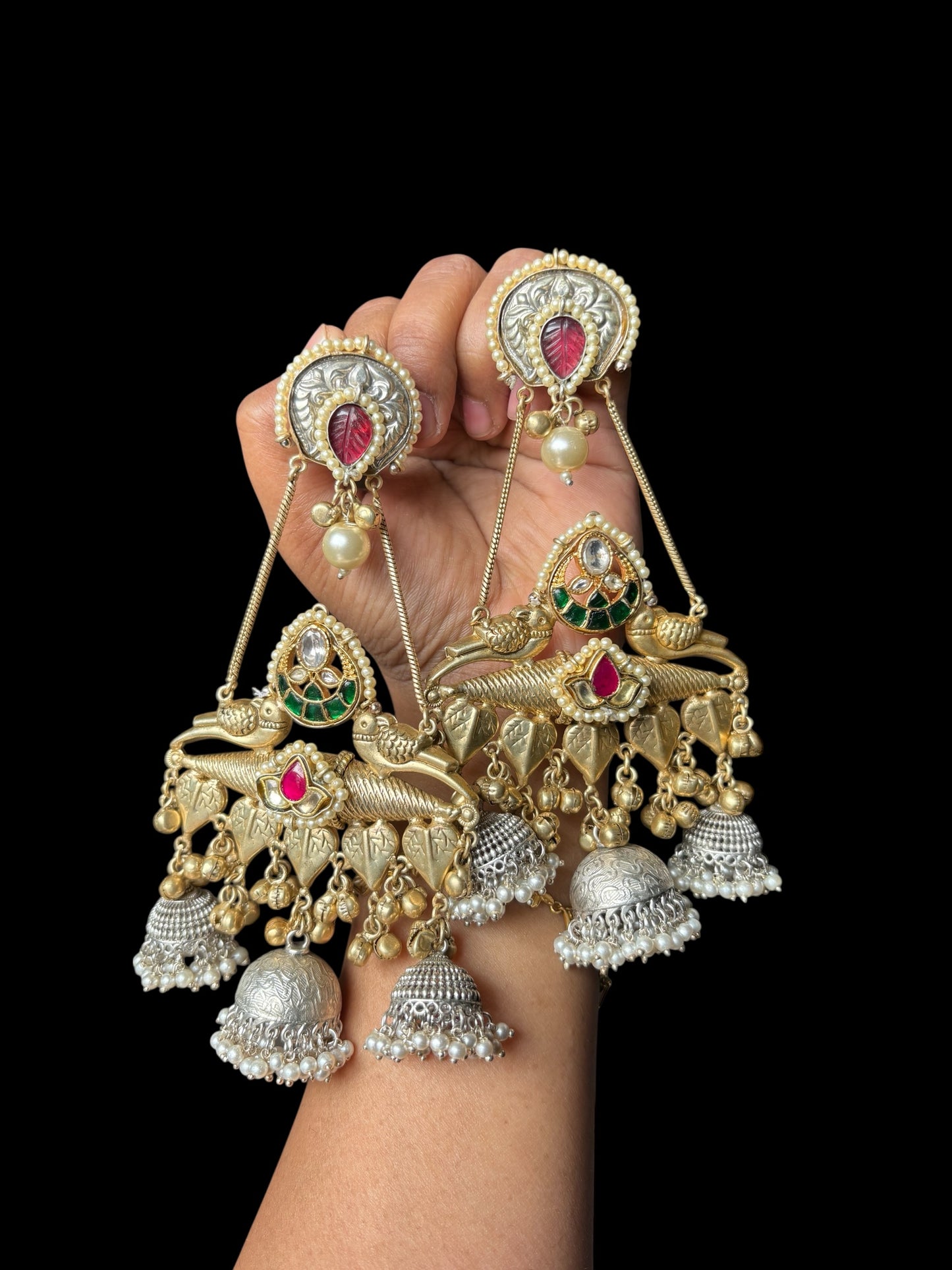 Vihara Royale Layered Jhumka Earrings