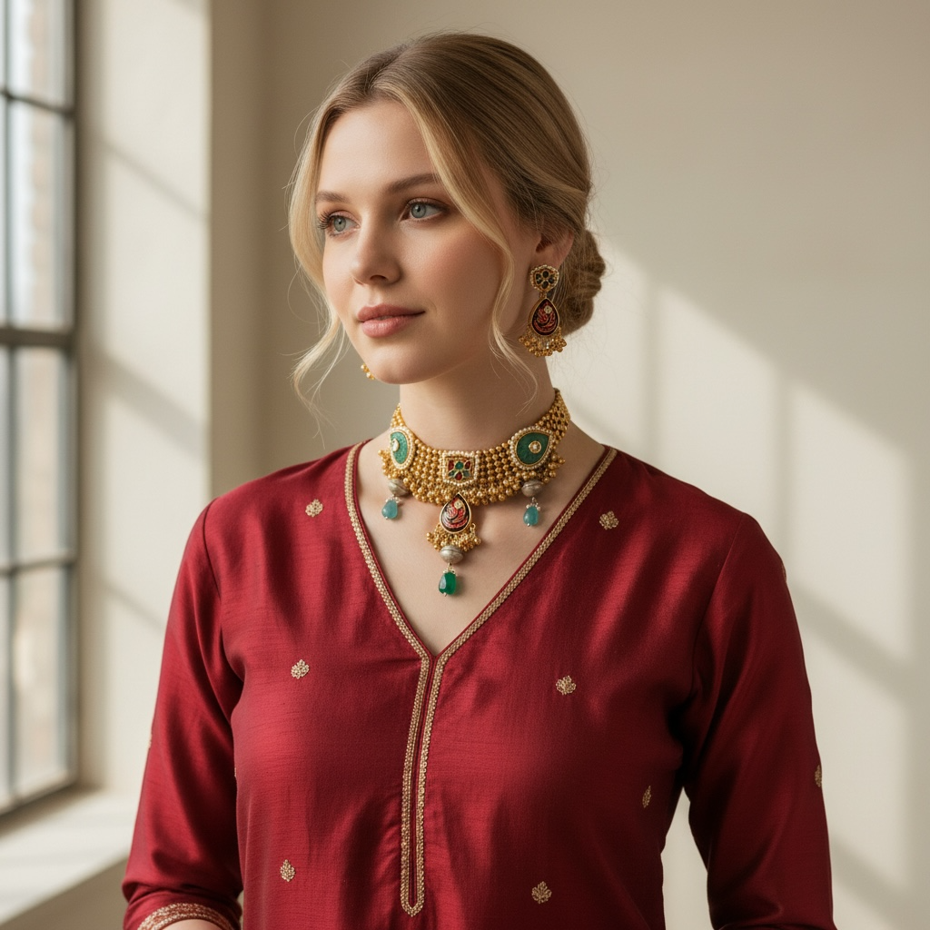 Neerja Handcrafted Kundan Choker Set