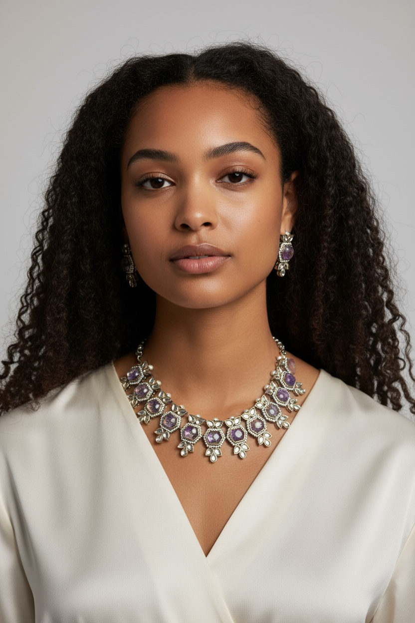 Debolina Firestone Necklace Set