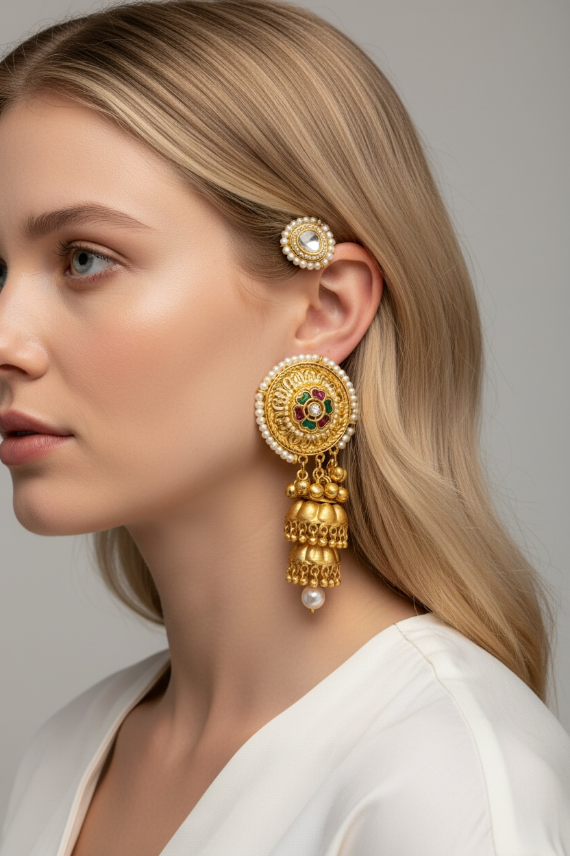 Varnika Royal Pearl Ear cuff