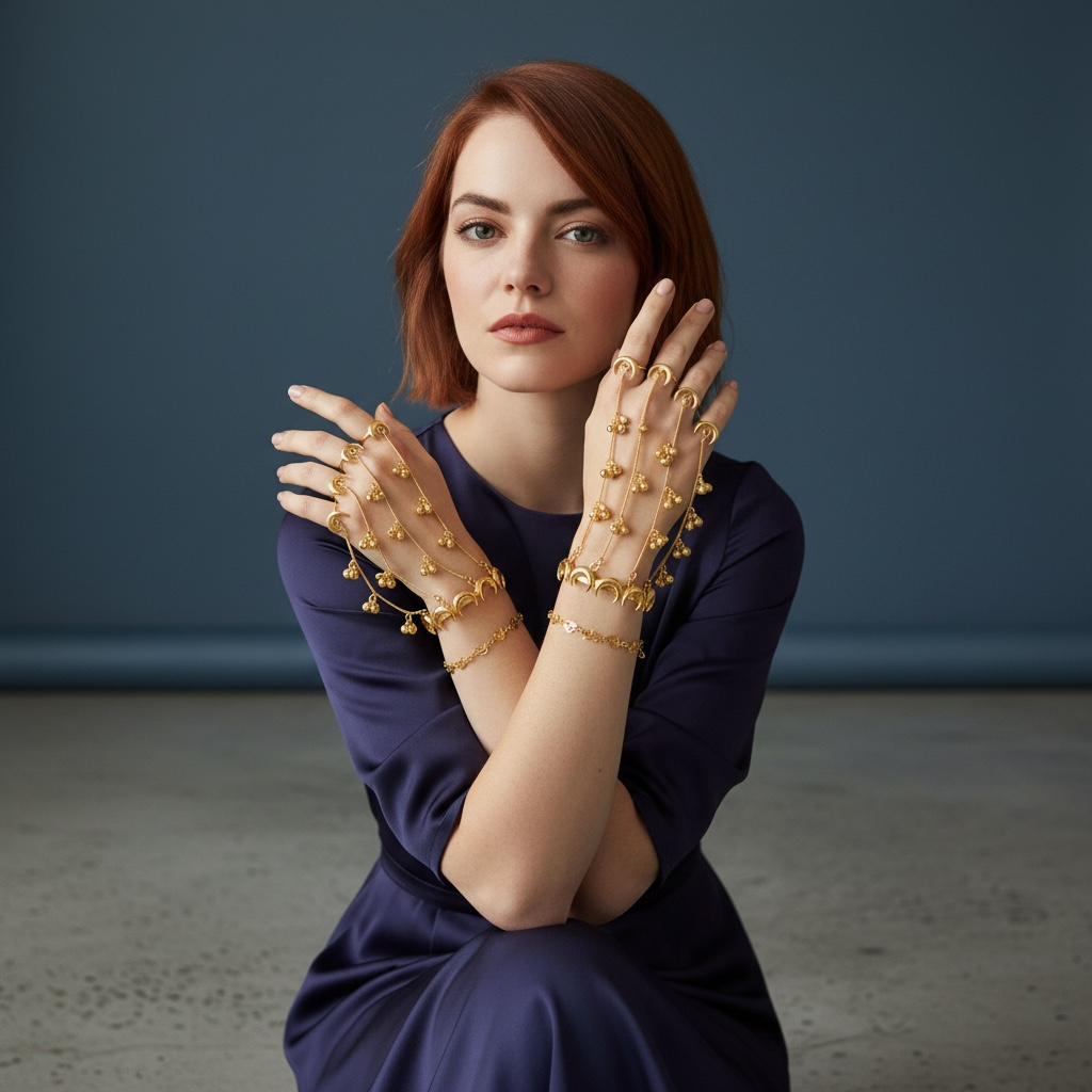 Chandrika Ghungroo Brass Hathphool (2 pieces)