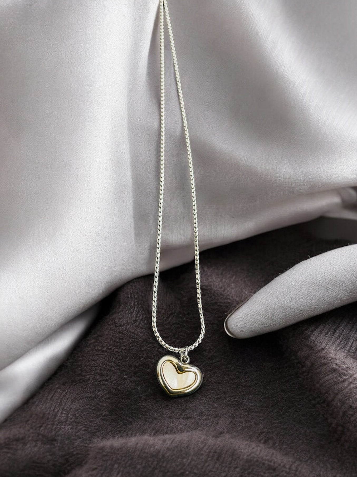 WES004_KJ silver heart chain