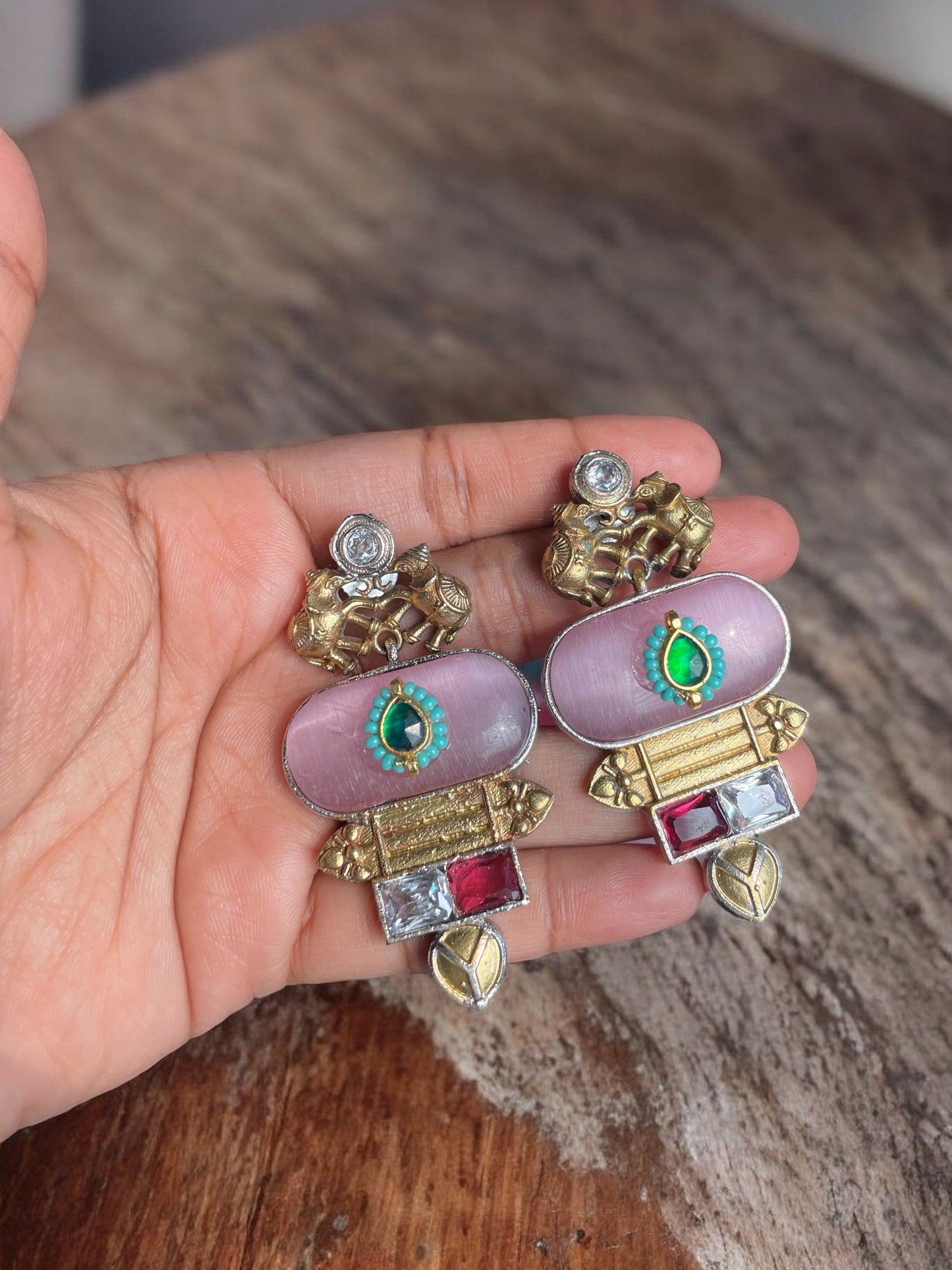 Gunjana Monalisa Pachi Kundan Necklace Set