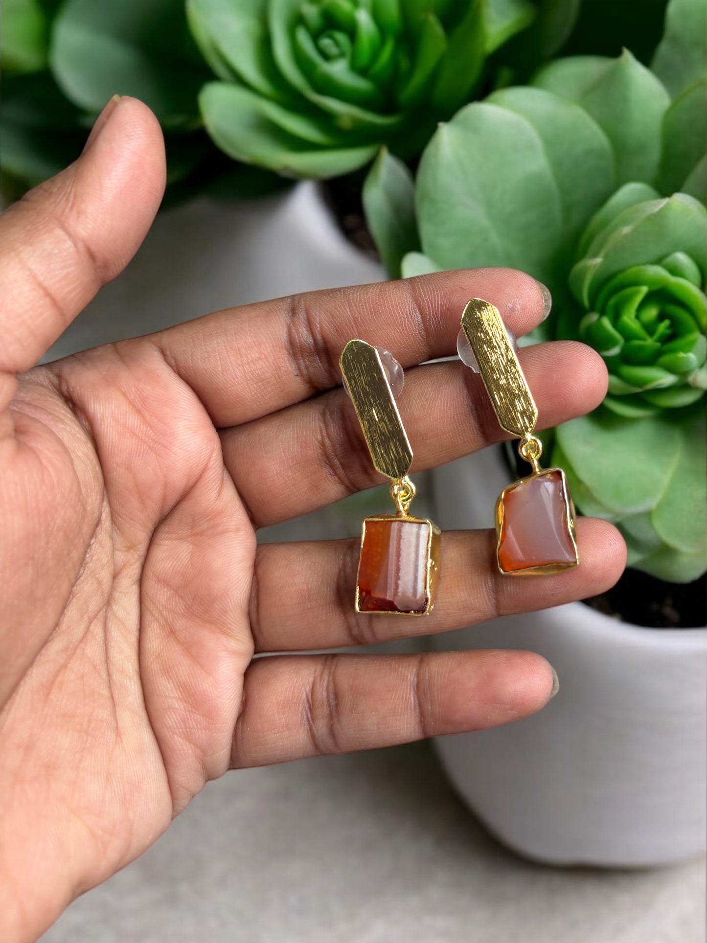 Priya Brass Uncut Stone Necklace Set