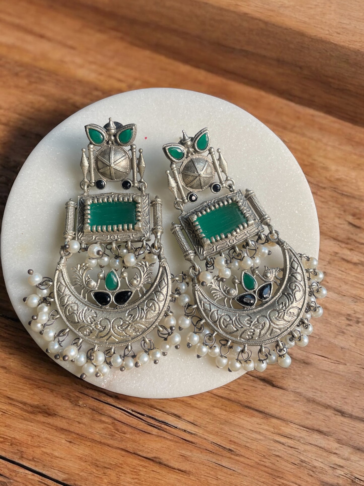 Meha Silver Monalisa Earring