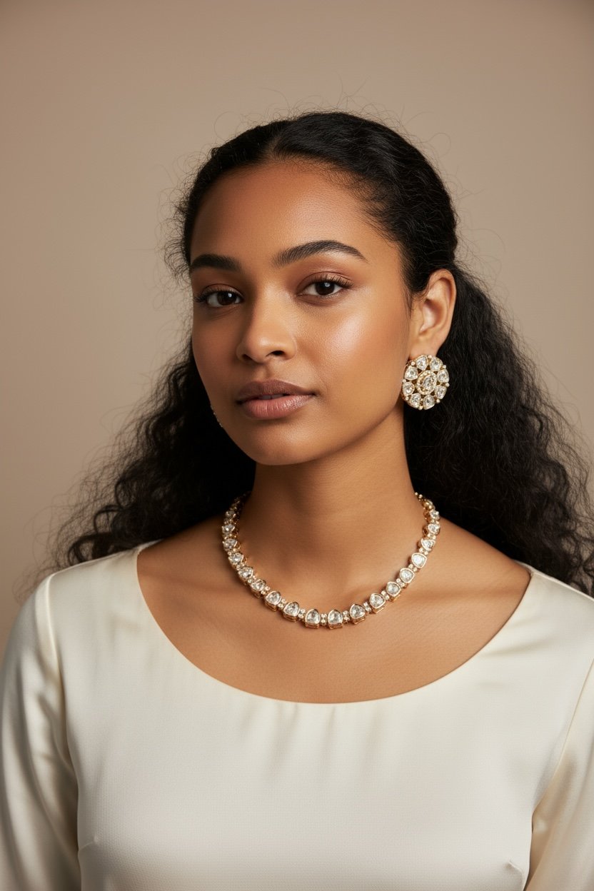 Heemshri Mossonite Necklace Set