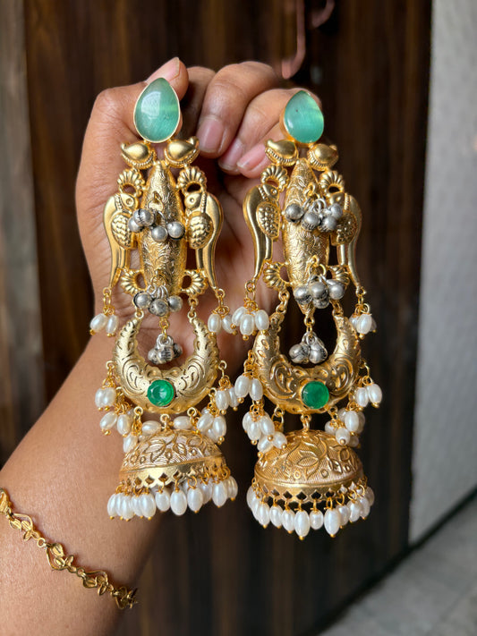 Mint Green Long Earring