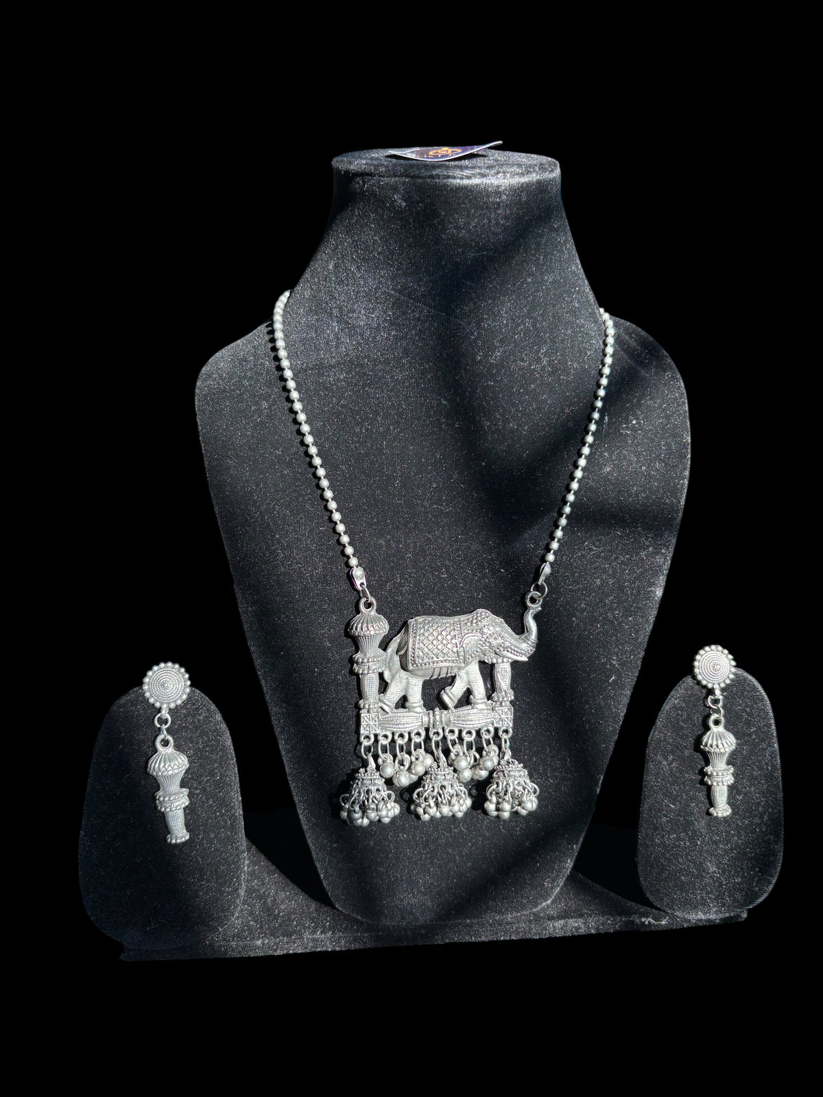 Gajraj Heritage Silver Necklace Set