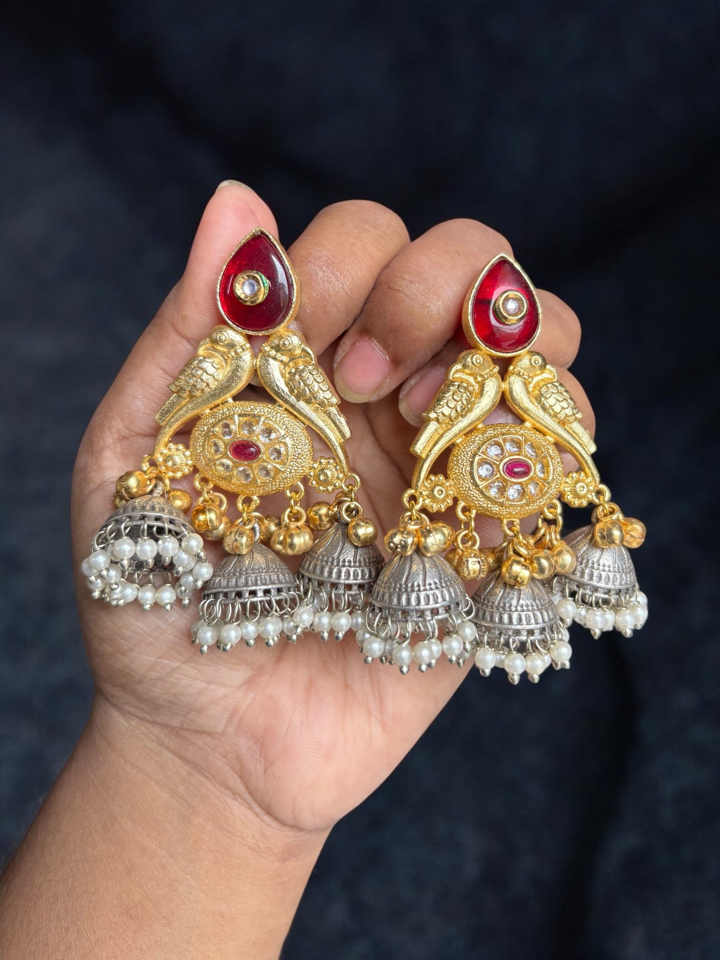 Jagruti Brass Dual Tone Earrings