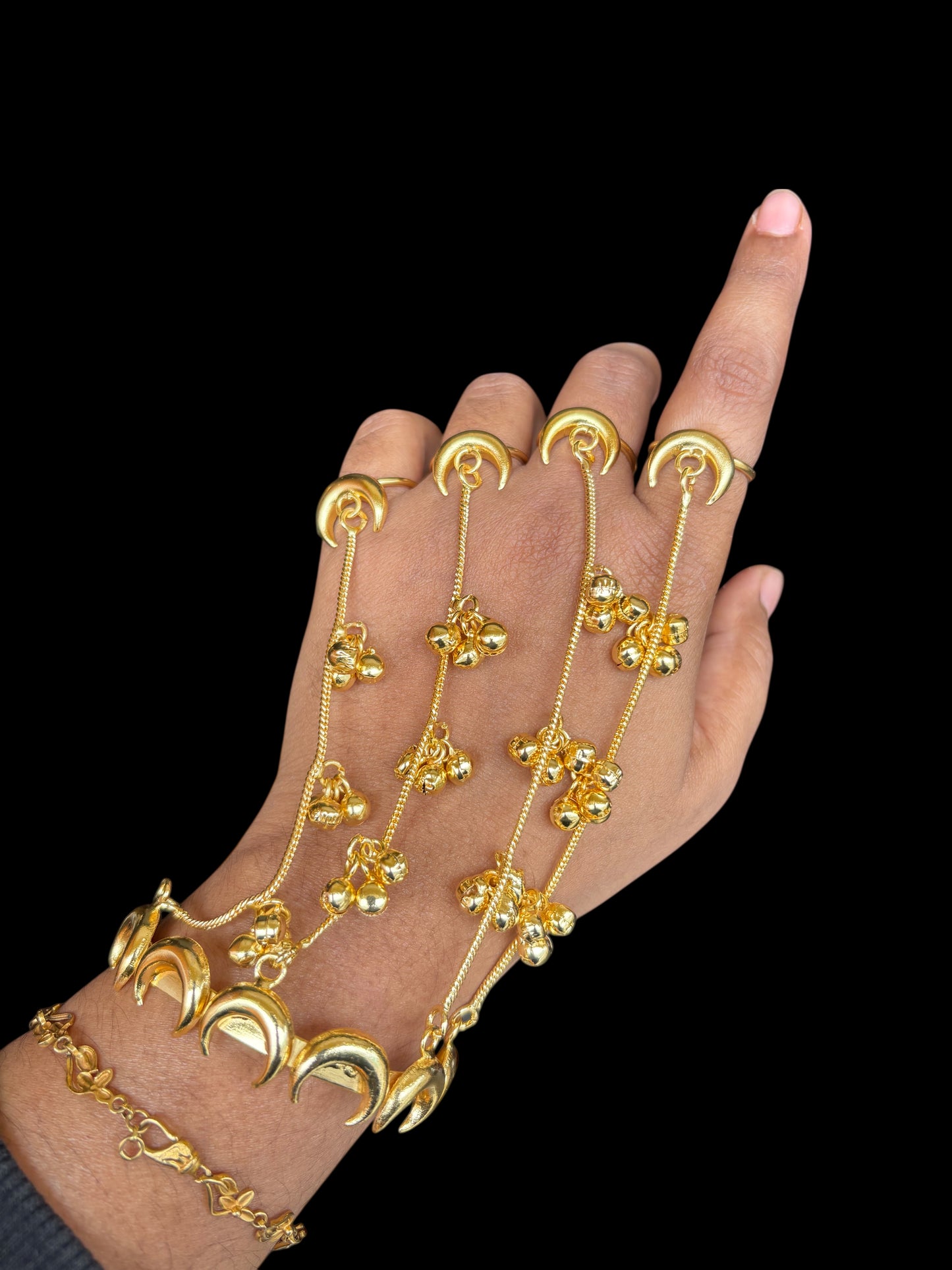 Chandrika Ghungroo Brass Hathphool (2 pieces)