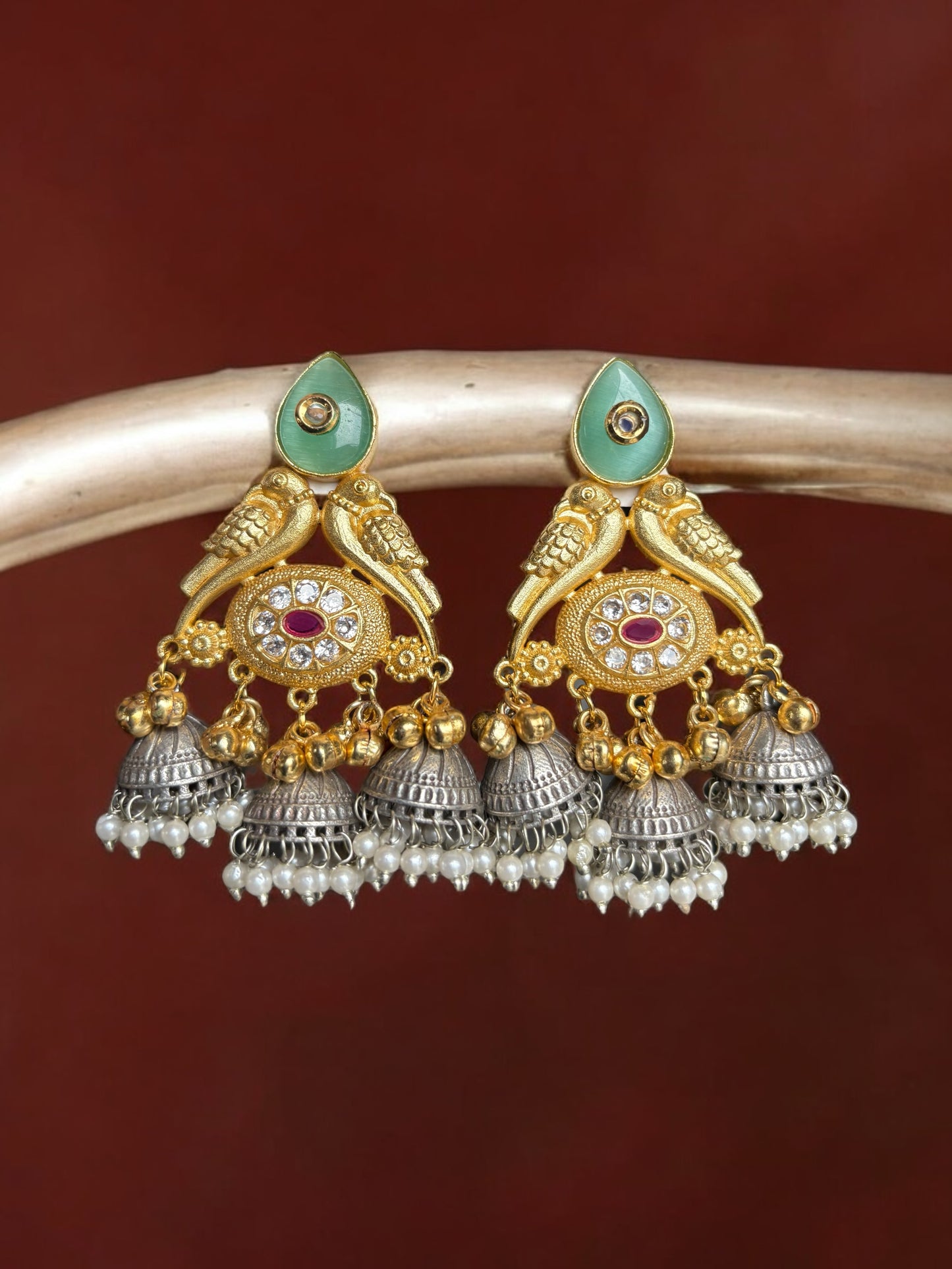 Jagruti Brass Dual Tone Earrings