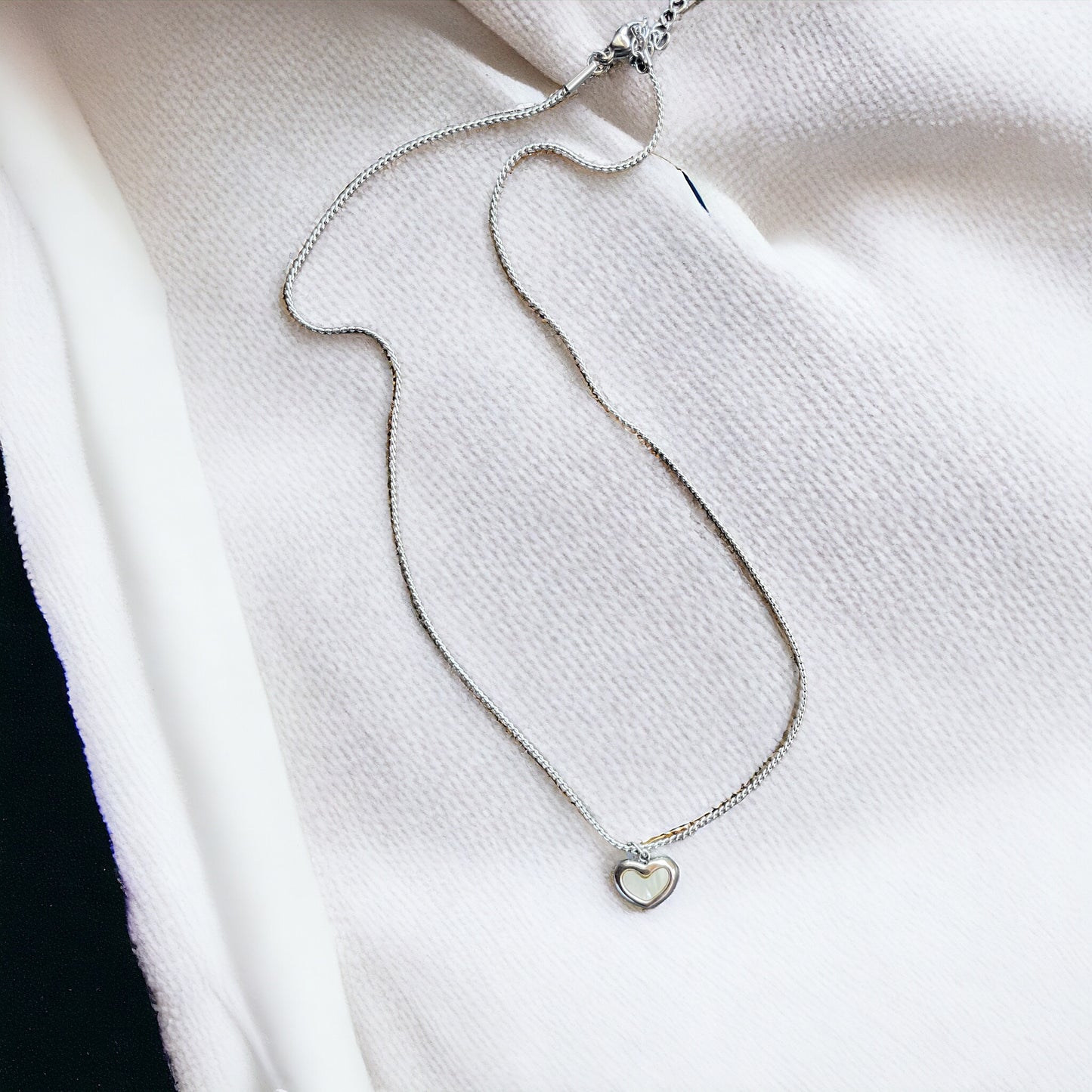 WES004_KJ silver heart chain