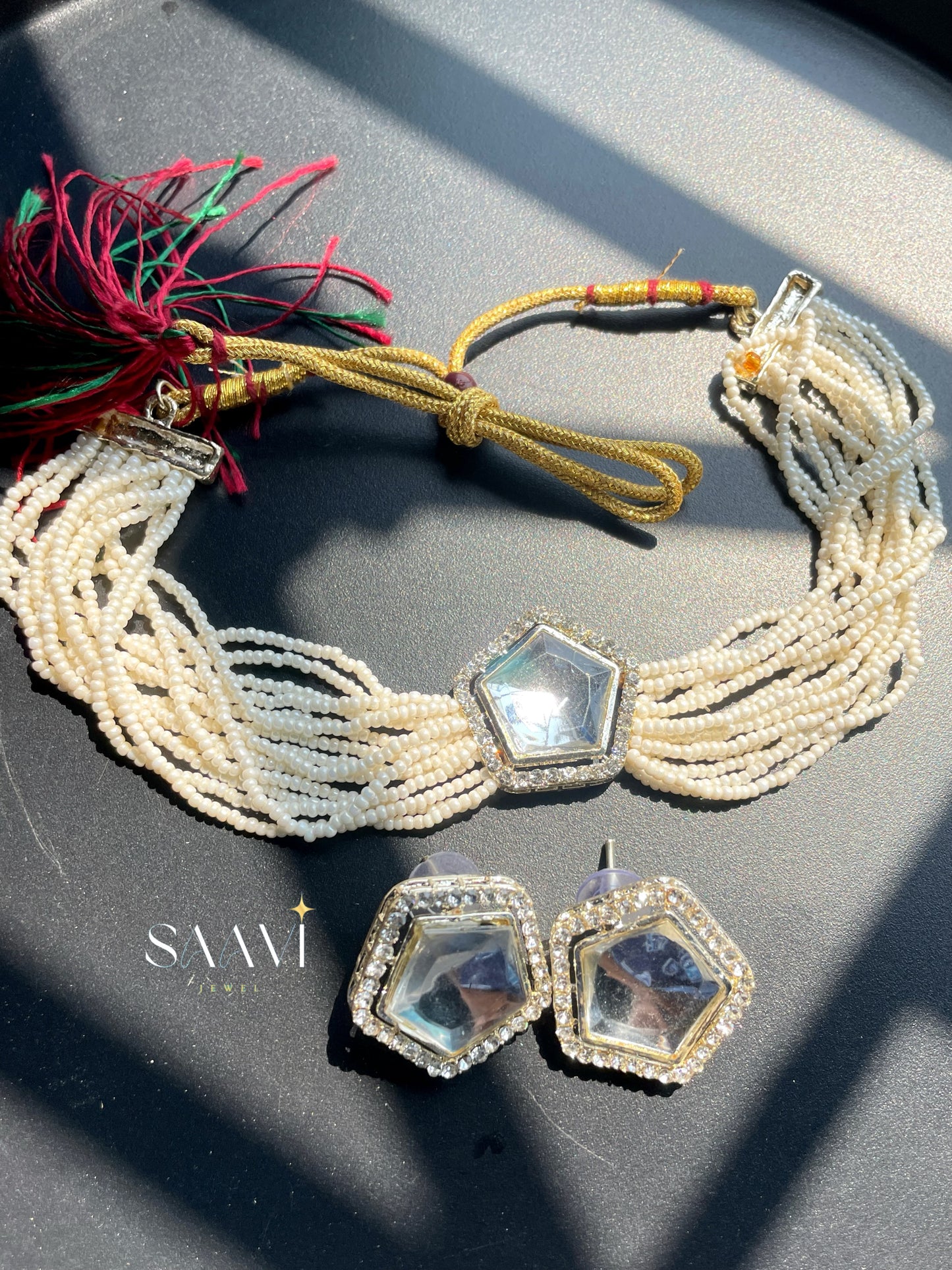 Polki kundan choker