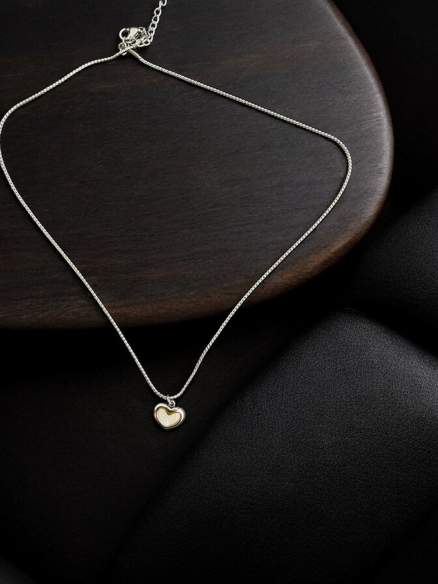 WES004_KJ silver heart chain