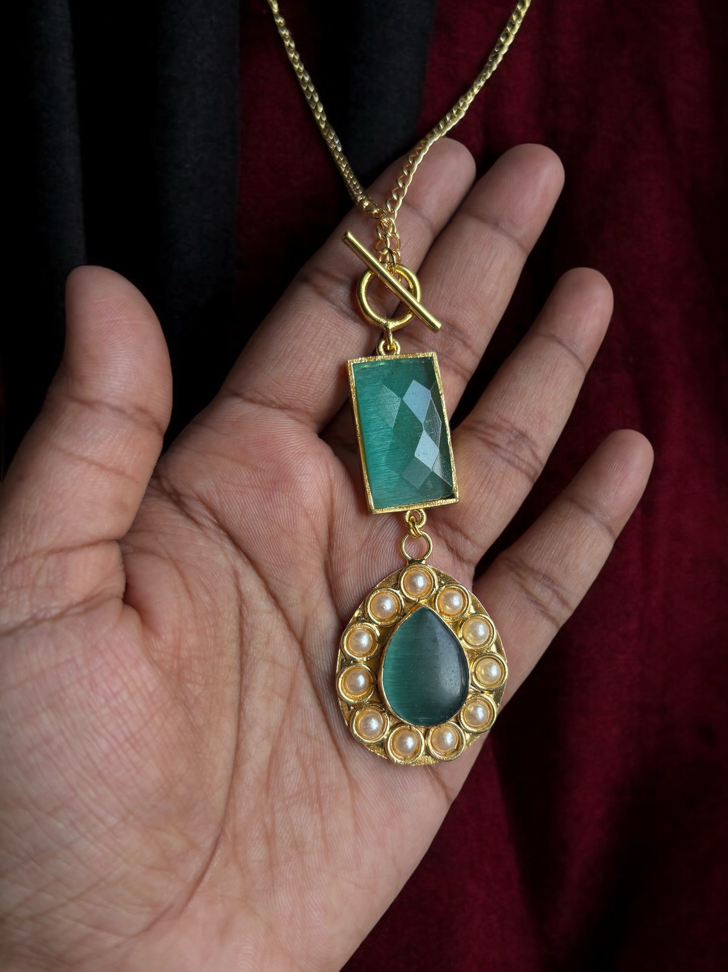 Natasha Brass Necklace Set