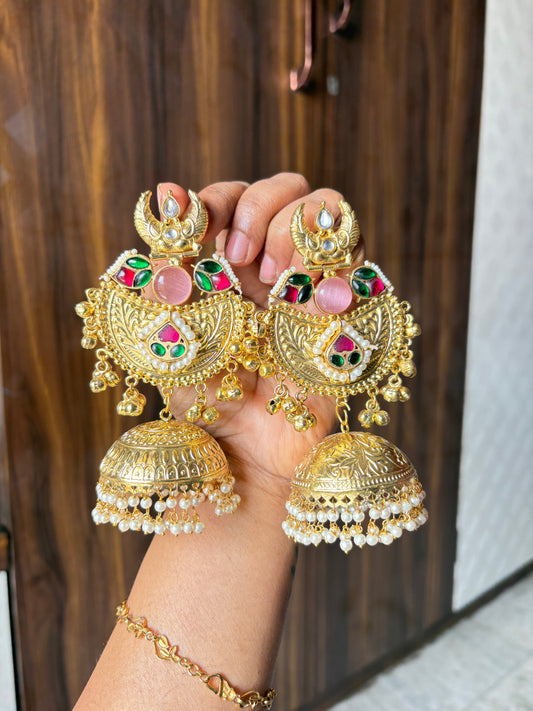 Pink stone Earring