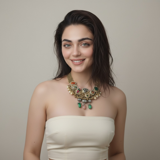 Aadhira Luxe Fusion Statement Necklace