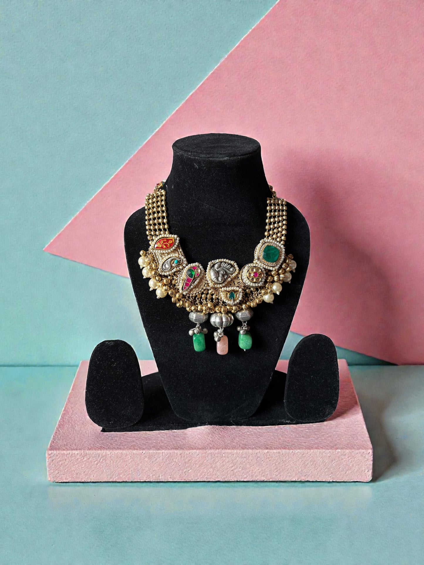Aadhira Luxe Fusion Statement Necklace