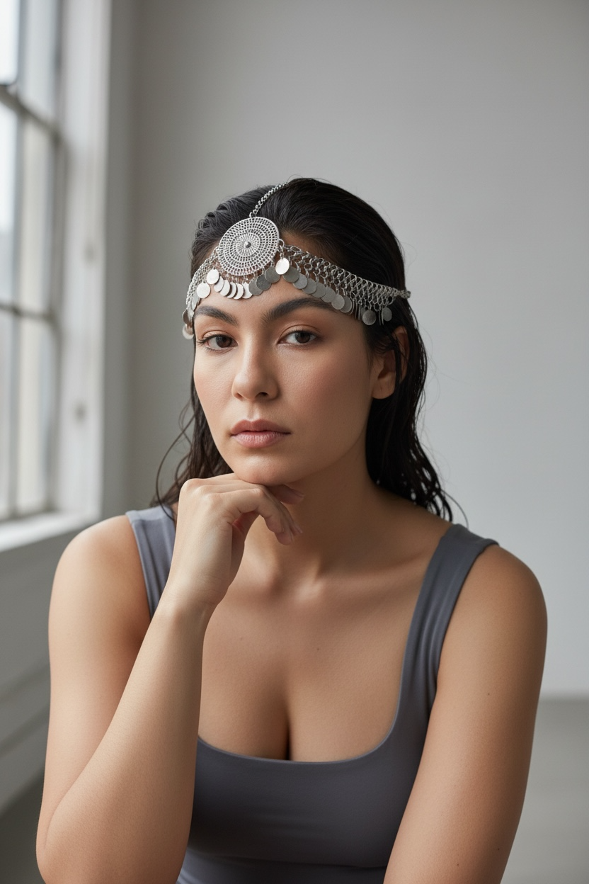 Chandrika Tribal Silver Mathapatti