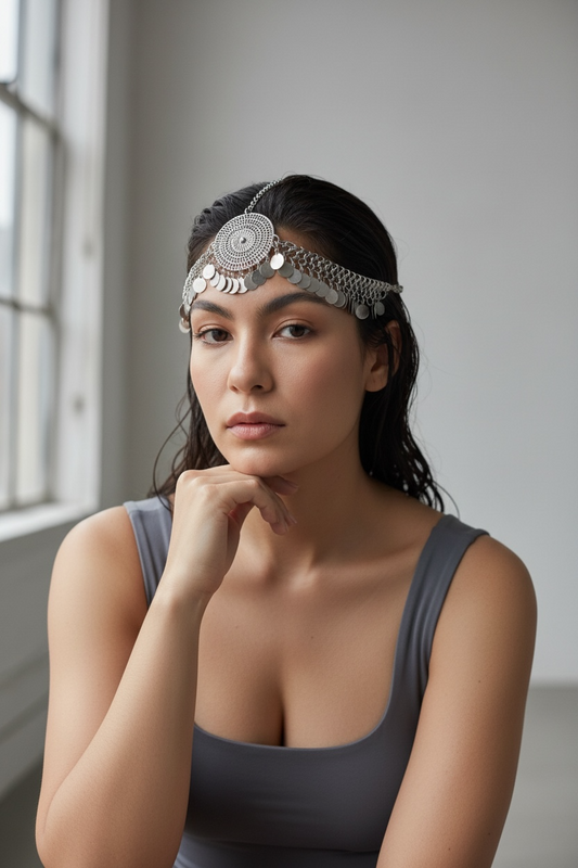 Chandrika Tribal Silver Mathapatti