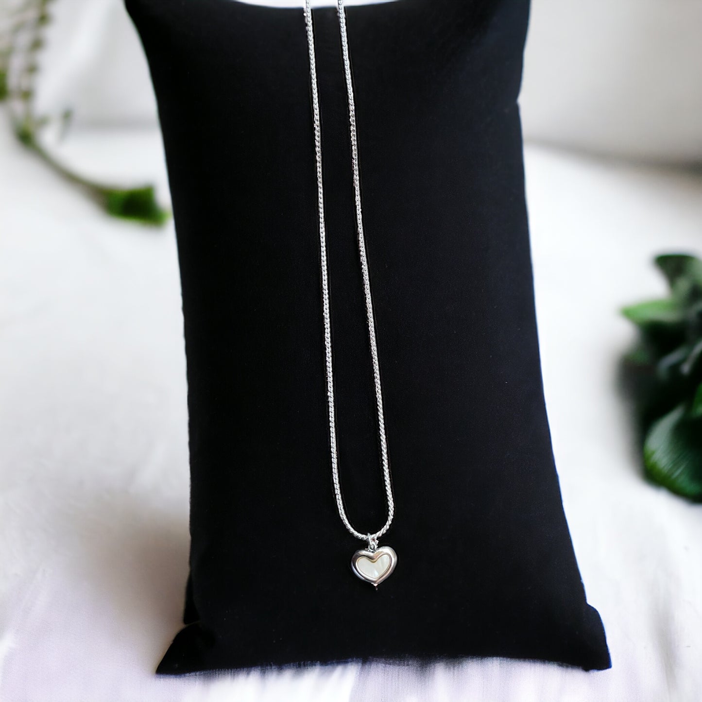 WES004_KJ silver heart chain