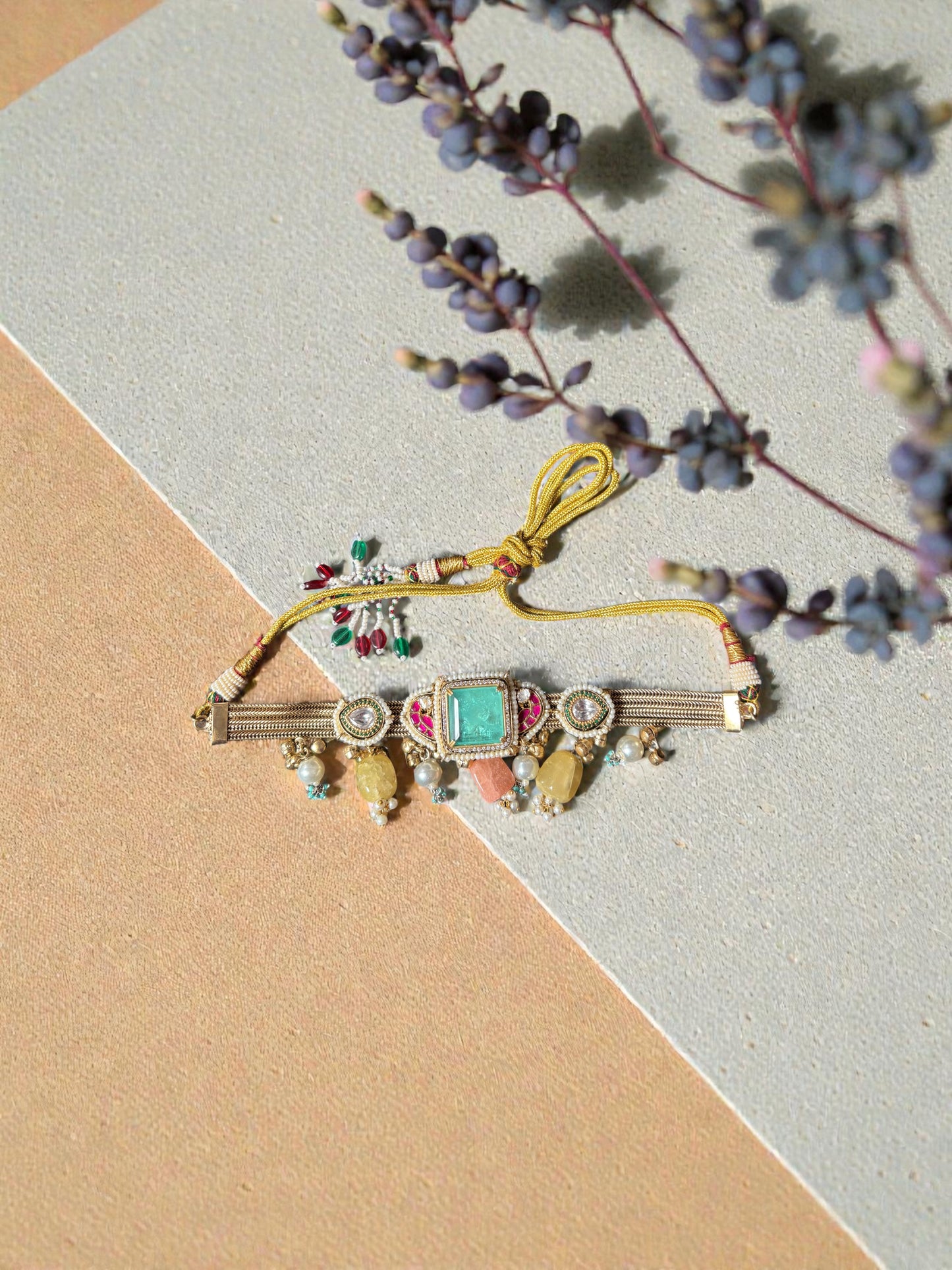 Aarunya Premium Doublet & Moissanite Necklace