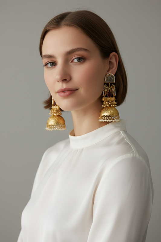 Lisa Premium Brass Earrings