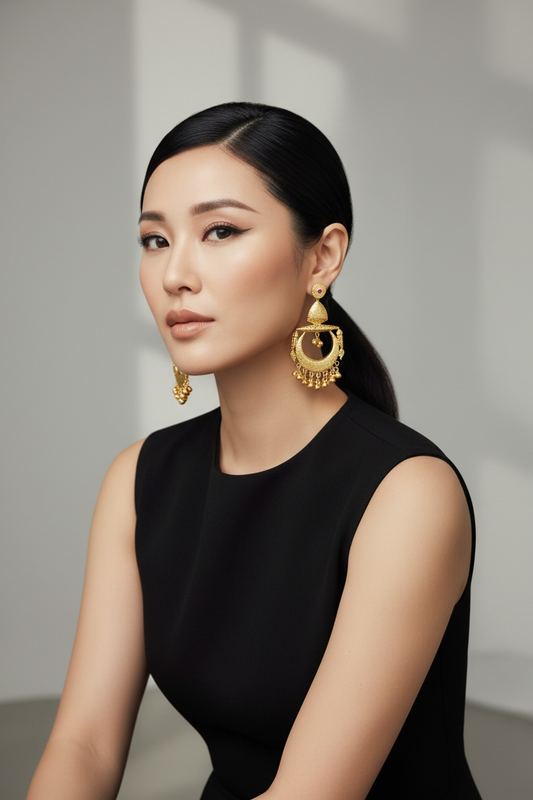 Heritage Antique Crescent Chandbali